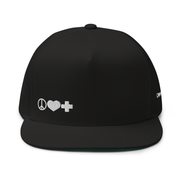 PLP Mono Snapback in Black - White on Black