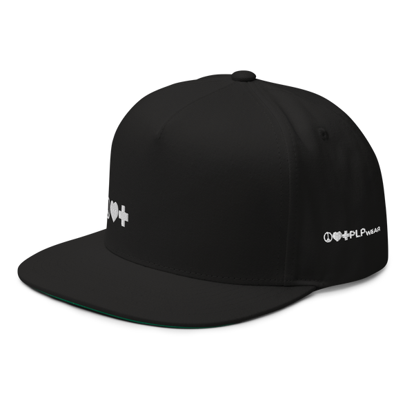 PLP Mono Snapback in Black - White on Black