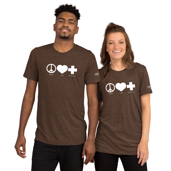 PLP Mono Short Sleeve T-shirt White on Brown