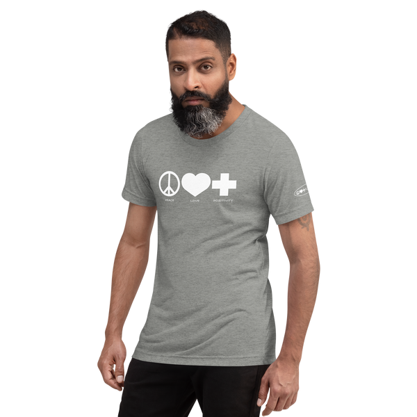 PLP Mono Short Sleeve T-shirt White on Grey