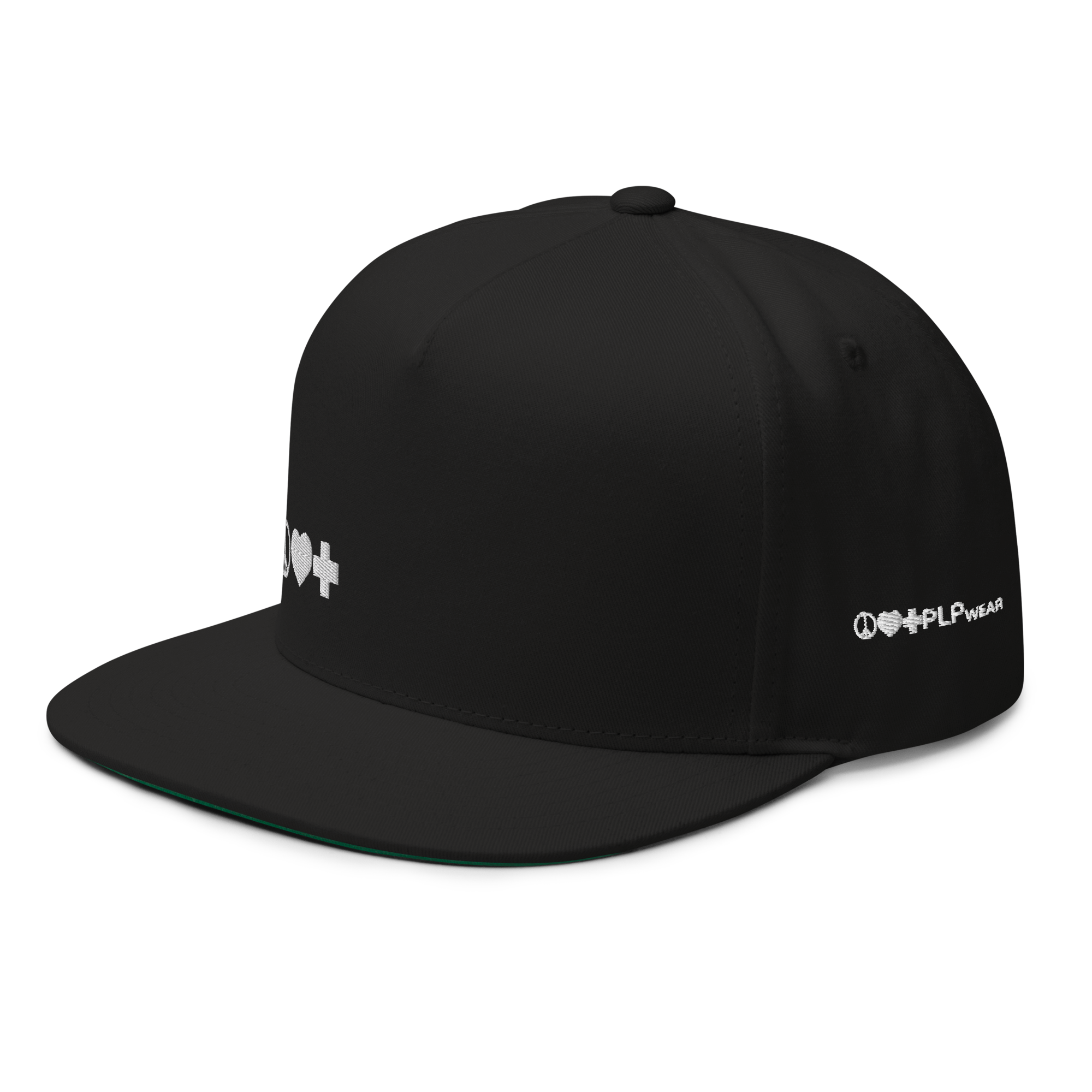PLP Mono Snapback in Black - White on Black