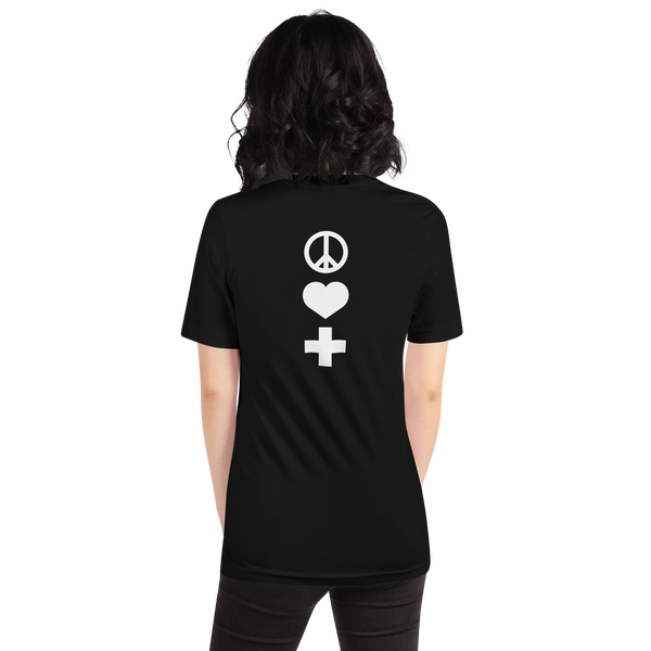 PLP Mono Short sleeve t-shirt White on back of Black