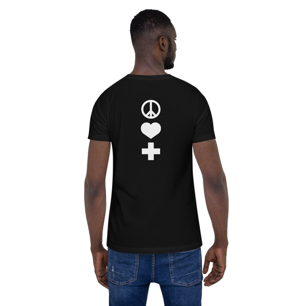 PLP Mono Short sleeve t-shirt White on back of Black