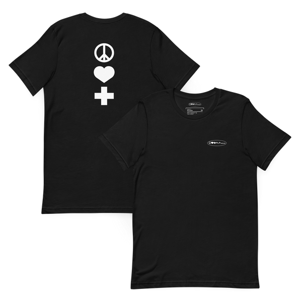 PLP Mono Short sleeve t-shirt White on back of Black