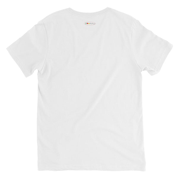 PLP Unisex SS V-Neck T-Shirt - White